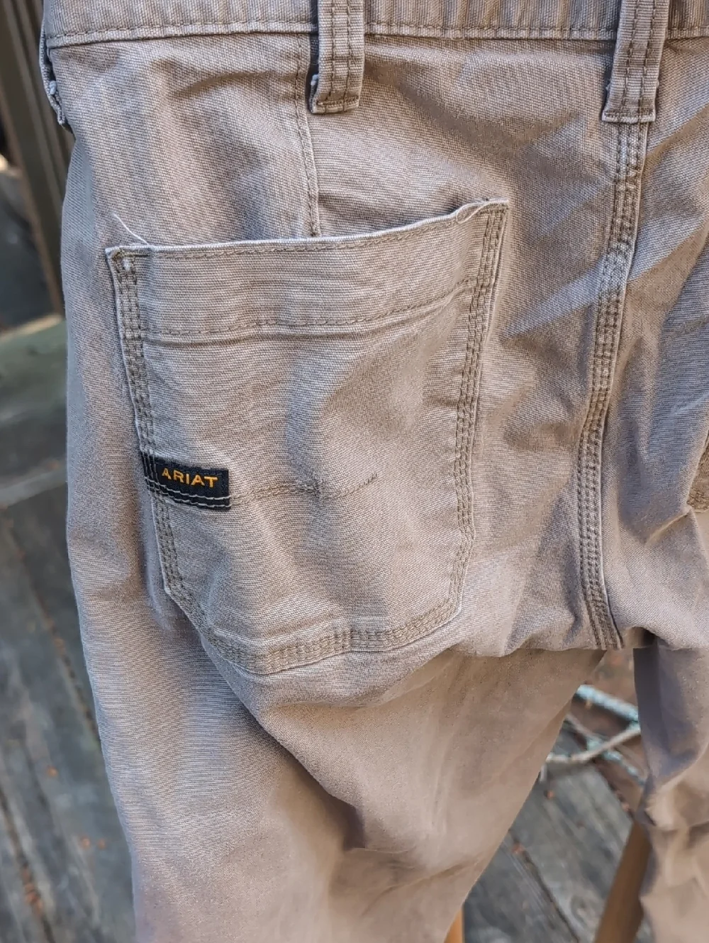Ariat Rebar M 4 Tan Double Knee Duck CanvasWorkwear Straight Fit Pants